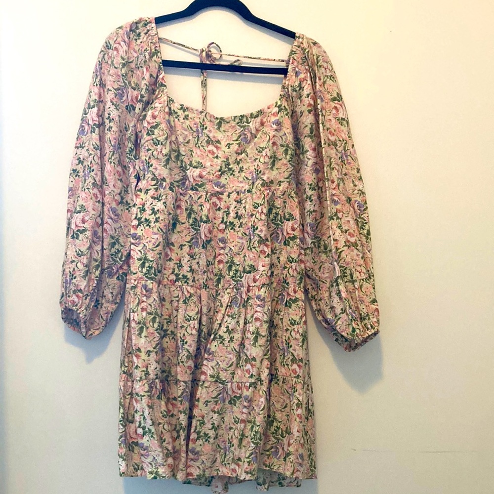 Mini Floral Long Sleeve Dress
